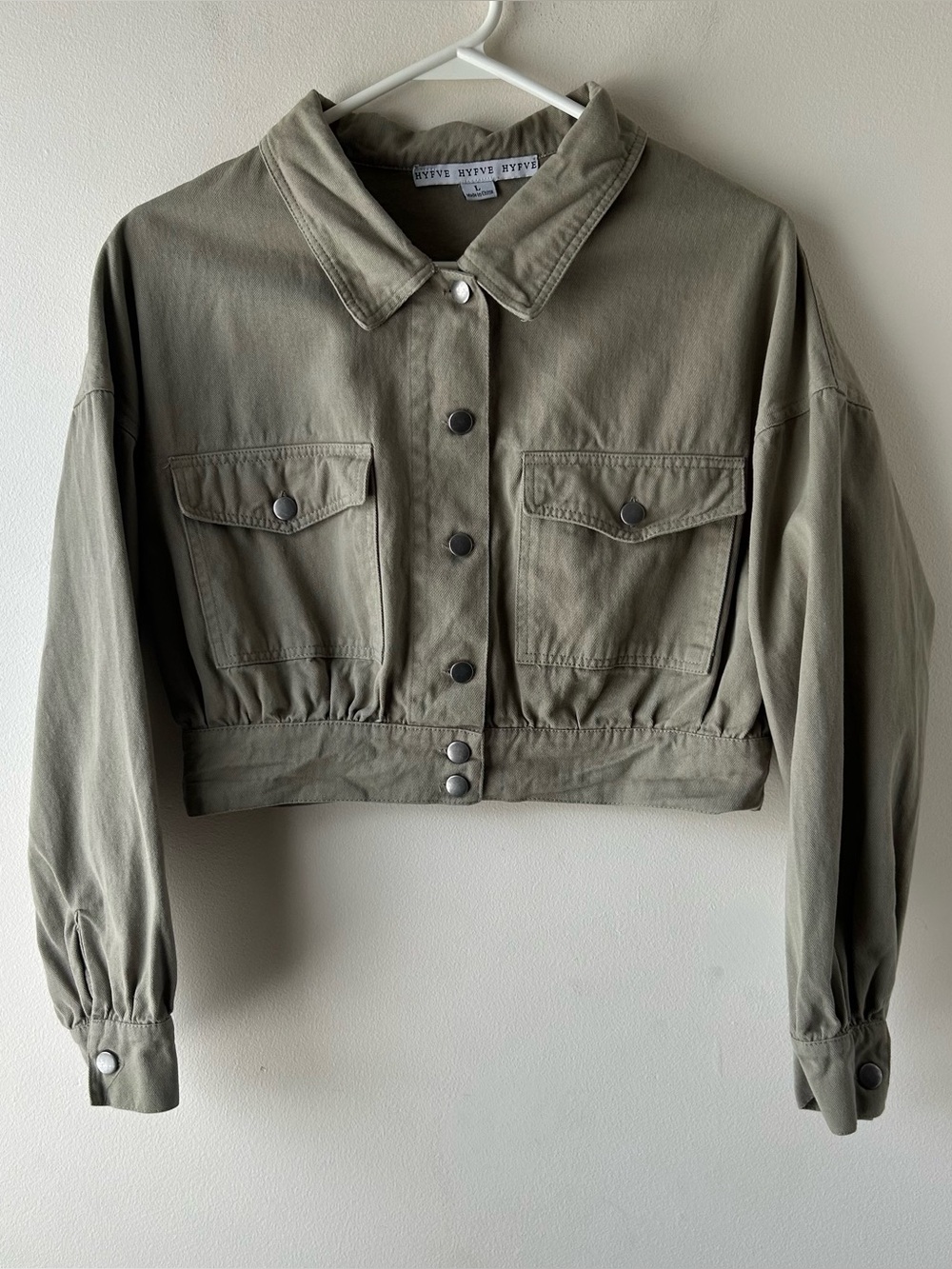HYFVE Cropped Jacket Army Green L